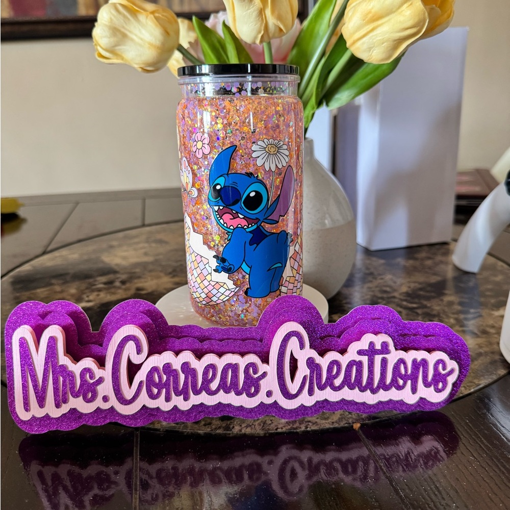 Stitch easter snowglobe